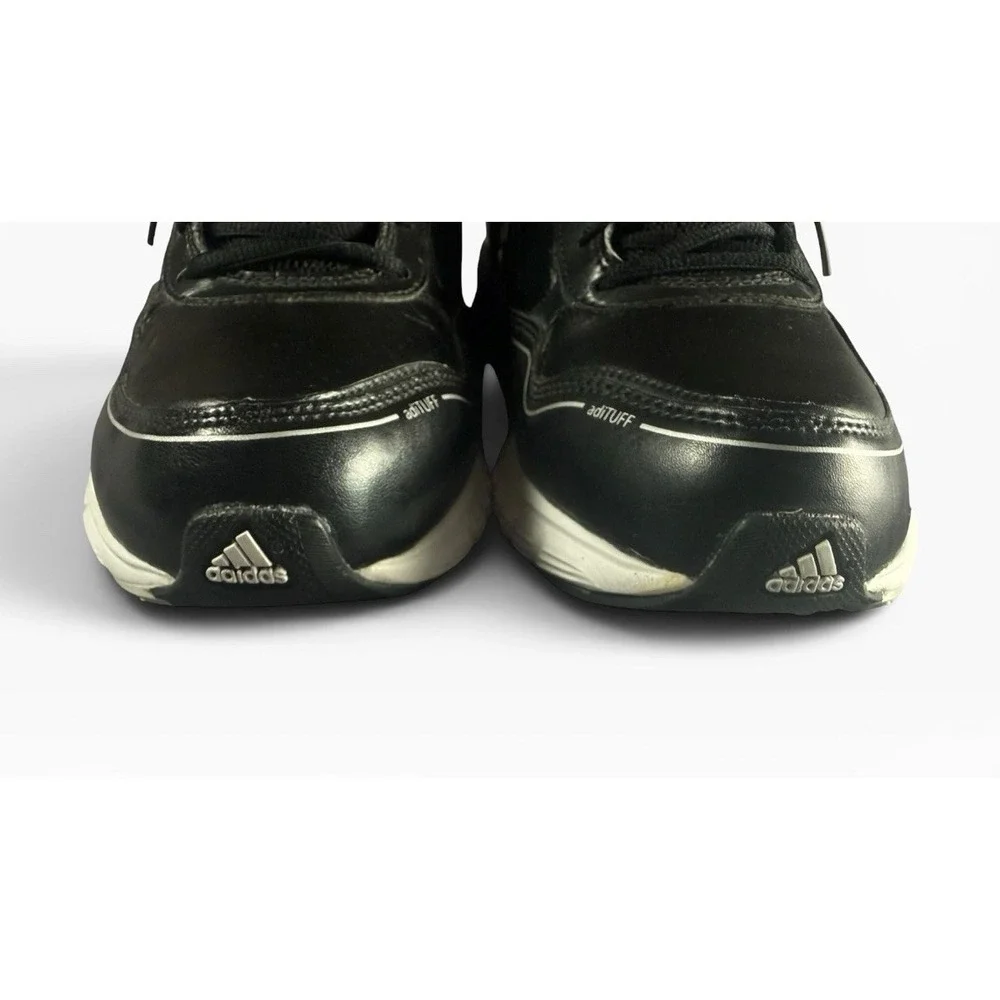 Adidas Mens 11 adiTUFF Athletic Shoes Black White Leather Sneakers G48014